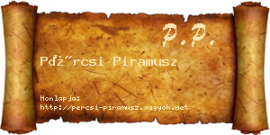 Pércsi Piramusz névjegykártya